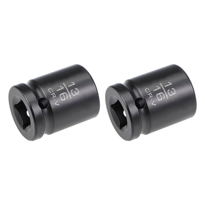 Harfington 6-Point Impact Socket, CR-V Steel, Shallow SAE Size