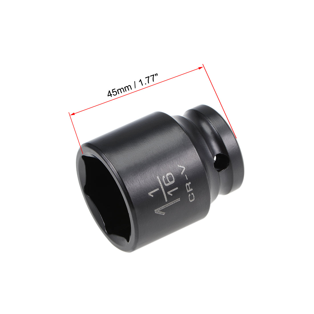 Harfington 6-Point Impact Socket, CR-V Steel, Shallow SAE Sizes