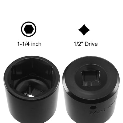 Harfington 6-Point Impact Socket, CR-V Steel, Shallow SAE Sizes