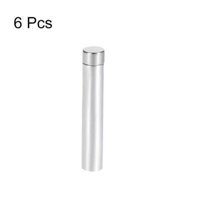 Harfington Glass Standoff Stainless Steel Advertising Nails 6.8mm x 80mm for 4-8mm Thick Desktop Acrylic Photo Frame , 6 Pcs