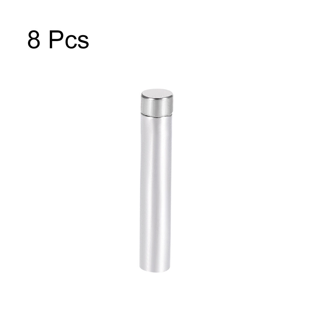 Harfington Glass Standoff Stainless Steel Advertising Nails 6.8mm x 80mm for 4-8mm Thick Desktop Acrylic Photo Frame , 8 Pcs