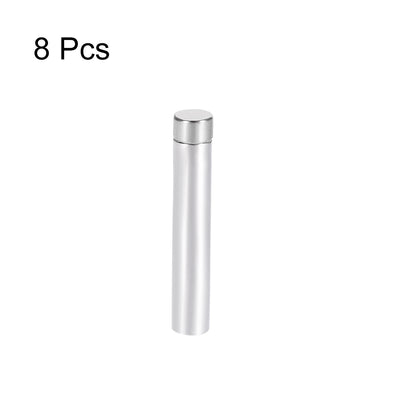 Harfington Glass Standoff Stainless Steel Advertising Nails 6.8mm x 80mm for 4-8mm Thick Desktop Acrylic Photo Frame , 8 Pcs