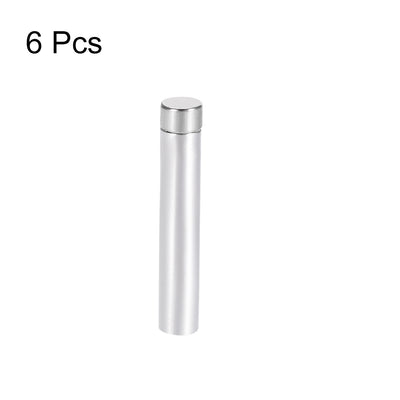 Harfington Glass Standoff Stainless Steel Advertising Nails 6.8mm x 70mm for 4-8mm Thick Desktop Acrylic Photo Frame , 6 Pcs