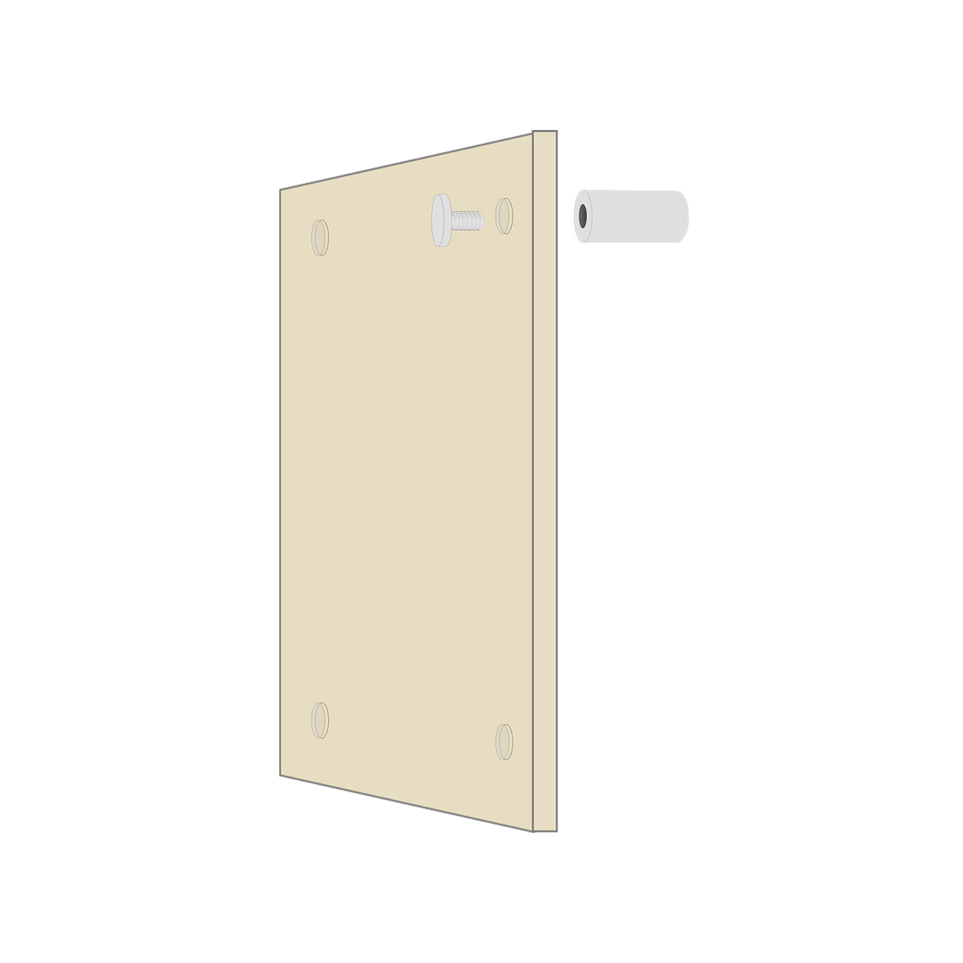 Harfington Glass Standoff Stainless Steel Advertising Nails 6.8mm x 70mm for 4-8mm Thick Desktop Acrylic Photo Frame , 8 Pcs