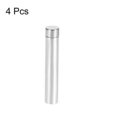 Harfington Glass Standoff Stainless Steel Advertising Nails 6.8mm x 60mm for 4-8mm Thick Desktop Acrylic Photo Frame , 4 Pcs