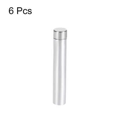 Harfington Glass Standoff Stainless Steel Advertising Nails 6.8mm x 60mm for 4-8mm Thick Desktop Acrylic Photo Frame , 6 Pcs