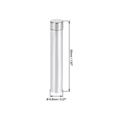 Harfington Glass Standoff Stainless Steel Advertising Nails 6.8mm x 50mm for 4-8mm Thick Desktop Acrylic Photo Frame , 6 Pcs