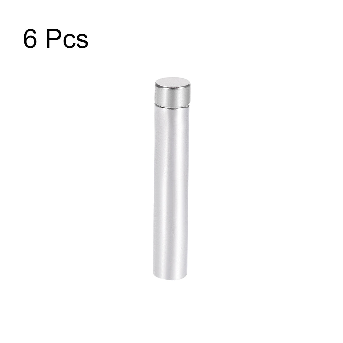 Harfington Glass Standoff Stainless Steel Advertising Nails 6.8mm x 50mm for 4-8mm Thick Desktop Acrylic Photo Frame , 6 Pcs