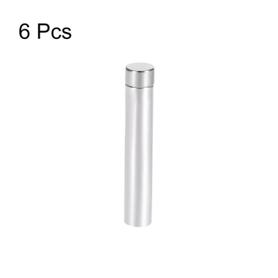 Harfington Glass Standoff Stainless Steel Advertising Nails 6.8mm x 50mm for 4-8mm Thick Desktop Acrylic Photo Frame , 6 Pcs