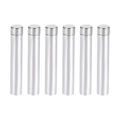 Harfington Glass Standoff Stainless Steel Advertising Nails 6.8mm x 50mm for 4-8mm Thick Desktop Acrylic Photo Frame , 6 Pcs