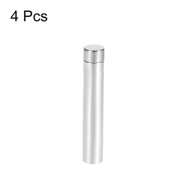 Harfington Glass Standoff Stainless Steel Advertising Nails 6.8mm x 40mm for 4-8mm Thick Desktop Acrylic Photo Frame , 4 Pcs