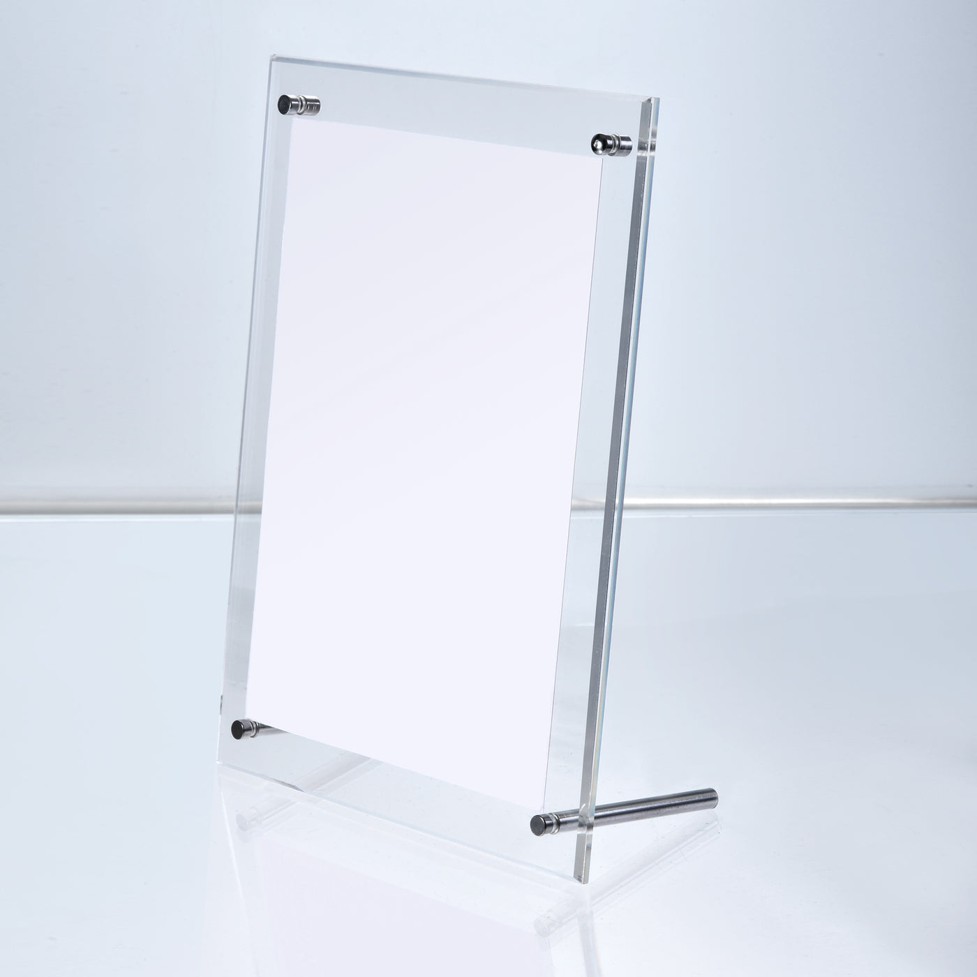 Harfington Glass Standoff Stainless Steel Advertising Nails 6.8mm x 30mm for 4-8mm Thick Desktop Acrylic Photo Frame , 4 Pcs