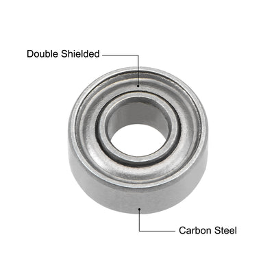 Harfington Deep Groove Ball Bearings Metric Double Shield High Carbon Steel Z2 Level