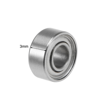 Harfington 683ZZ Deep Groove Ball Bearings Z2 3x7x3mm Double Shielded Carbon Steel 15pcs