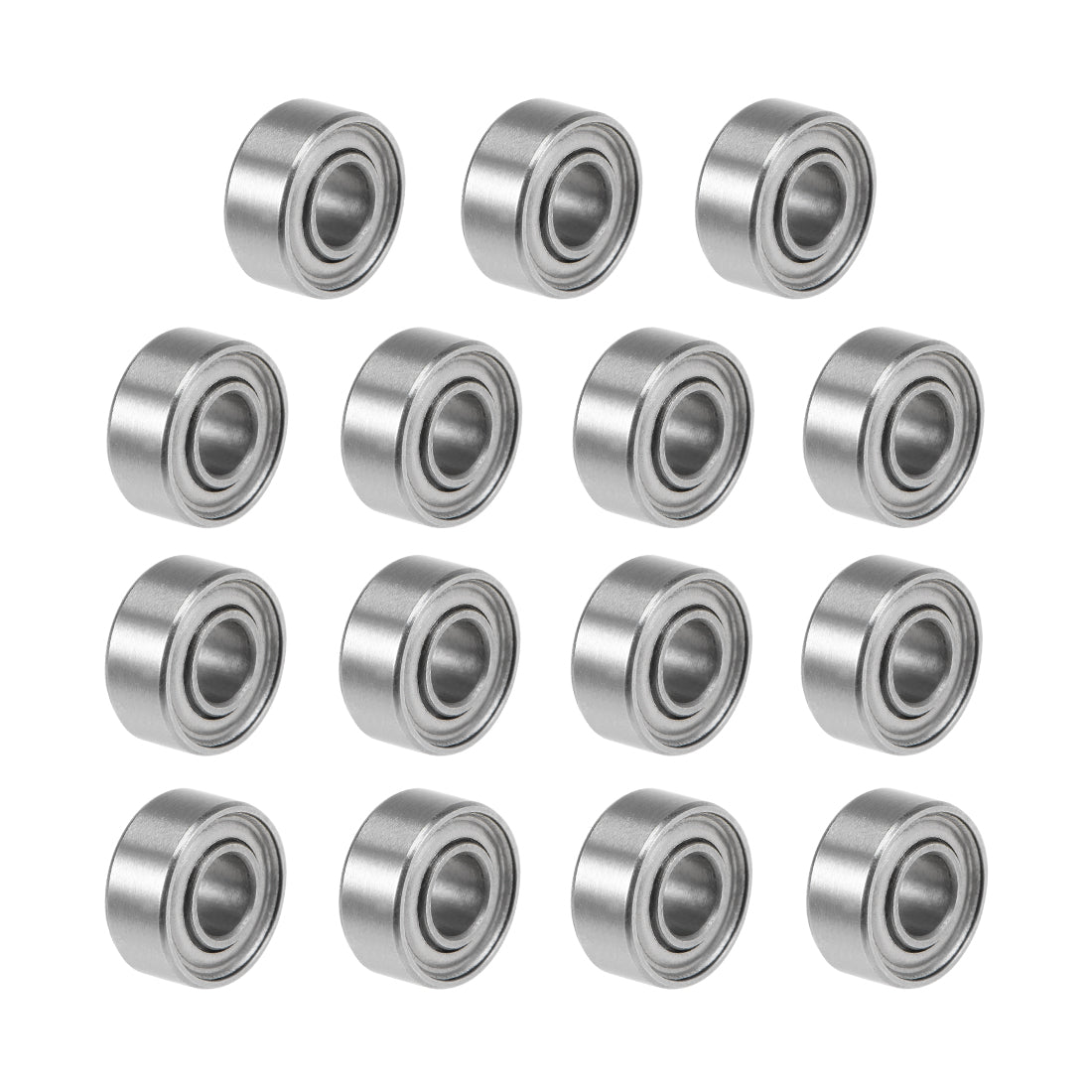 Harfington 683ZZ Deep Groove Ball Bearings Z2 3x7x3mm Double Shielded Carbon Steel 15pcs