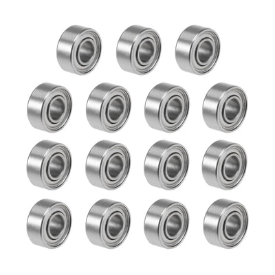 Harfington 683ZZ Deep Groove Ball Bearings Z2 3x7x3mm Double Shielded Carbon Steel 15pcs