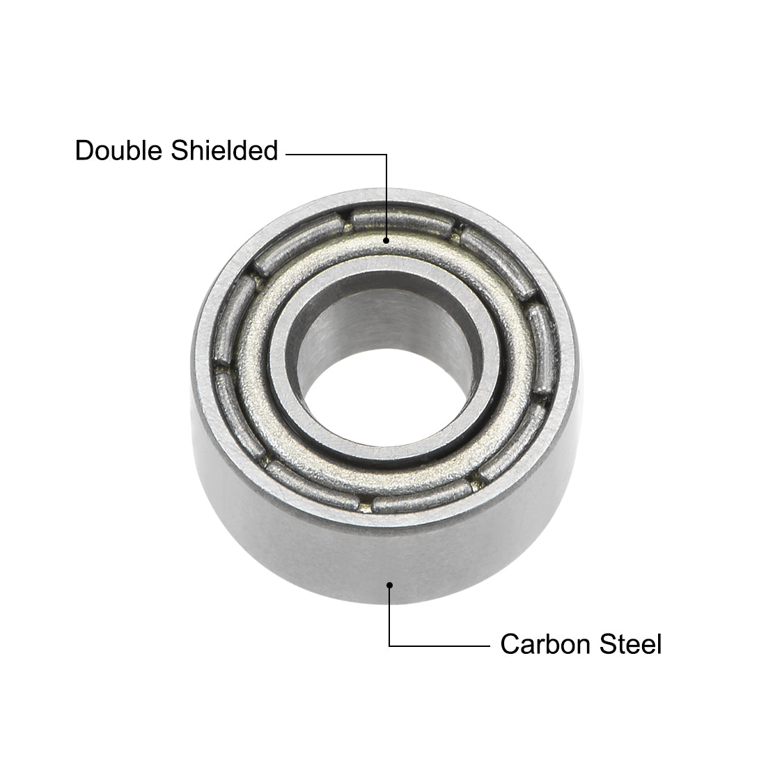 Harfington Deep Groove Ball Bearing Metric Double Shield High Carbon Steel Z2