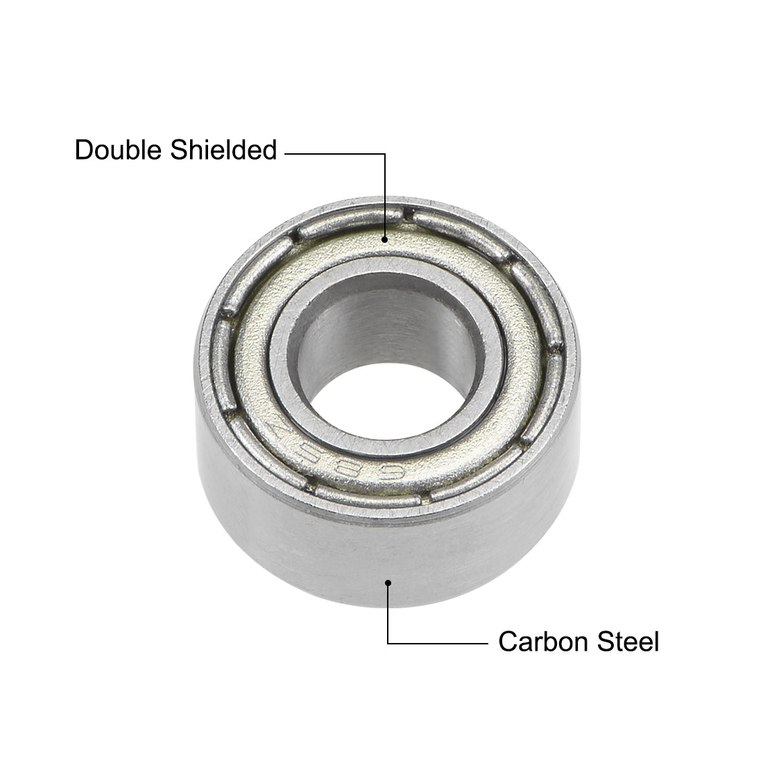Harfington 685ZZ Deep Groove Ball Bearings Z2 5x11x5mm Double Shielded Carbon Steel 12pcs