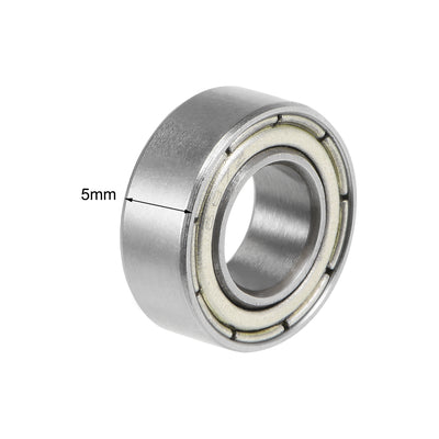 Harfington Uxcell Deep Groove Ball Bearing Metric Double Shielded High Carbon Steel Z2