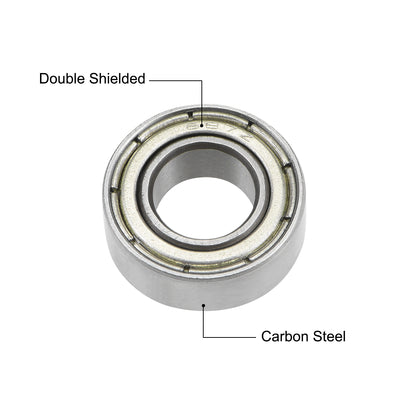 Harfington Deep Groove Ball Bearings Metric Double Shield High Carbon Steel Z2 Level