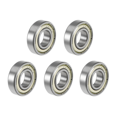 Harfington Uxcell Deep Groove Ball Bearing Metric Double Shielded High Carbon Steel Z2