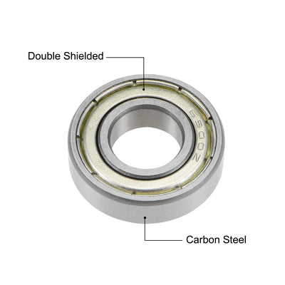 Harfington Deep Groove Ball Bearings Metric Double Shield High Carbon Steel Bearing