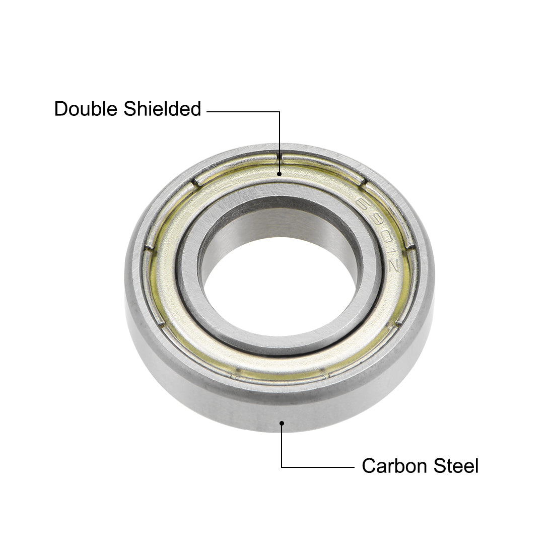 Harfington Deep Groove Ball Bearings Metric Double Shield High Carbon Steel Bearing