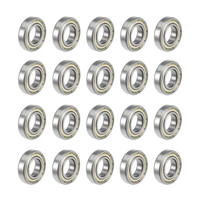 Harfington Deep Groove Ball Bearings Metric Double Shield High Carbon Steel Bearing