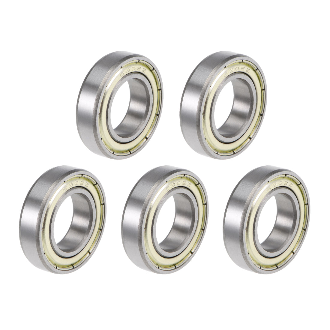 uxcell Uxcell Deep Groove Ball Bearing Metric Double Shielded High Carbon Steel Z2