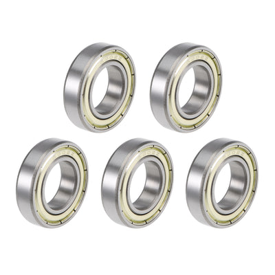 Harfington Uxcell Deep Groove Ball Bearing Metric Double Shielded High Carbon Steel Z2