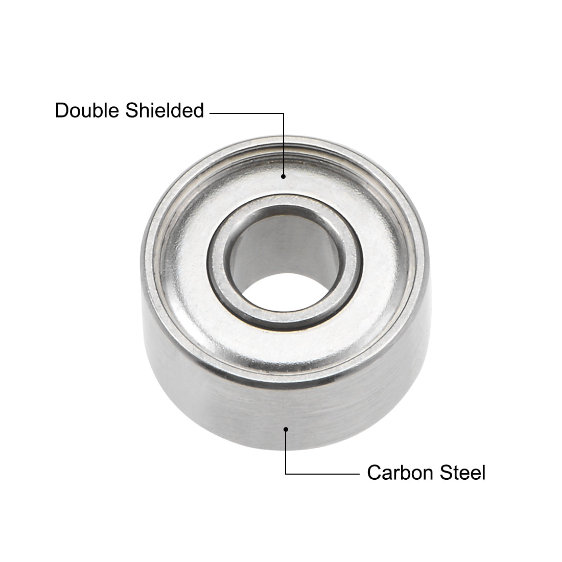 uxcell Uxcell Deep Groove Ball Bearing Metric Double Shielded High Carbon Steel Z2