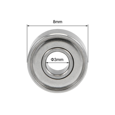 Harfington Uxcell Deep Groove Ball Bearing Metric Double Shielded High Carbon Steel Z2