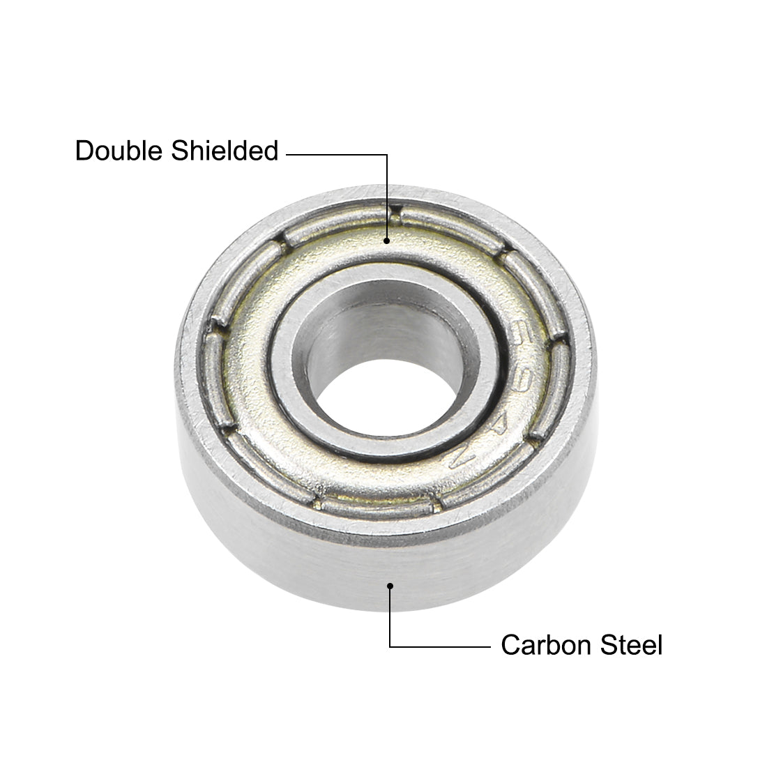 Harfington Deep Groove Ball Bearings Metric Double Shield High Carbon Steel Z2 Level