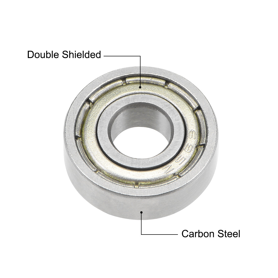 Harfington Deep Groove Ball Bearings Metric Double Shield High Carbon Steel Z2 Level