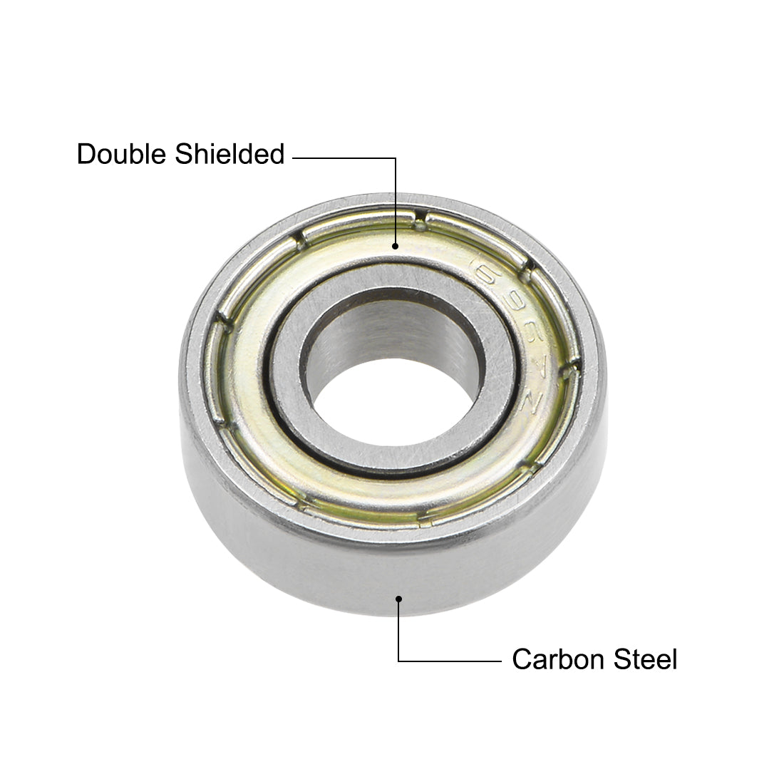 Harfington Deep Groove Ball Bearings Metric Double Shielded High Carbon Steel Z2 Level