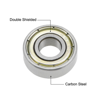 Harfington Deep Groove Ball Bearings Metric Double Shielded High Carbon Steel Z2 Level