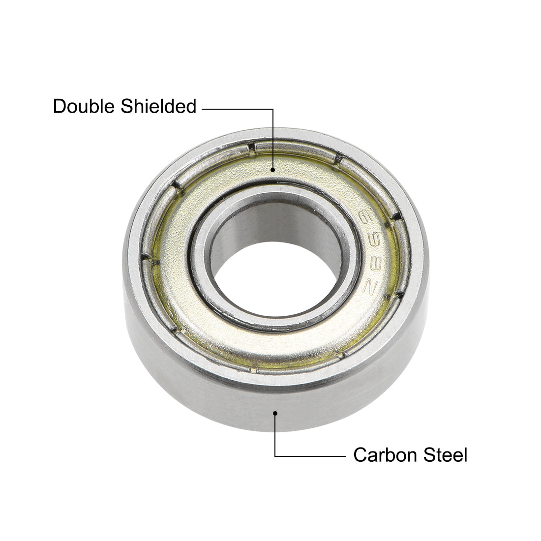 Harfington Deep Groove Ball Bearings Metric Double Shield High Carbon Steel Z2