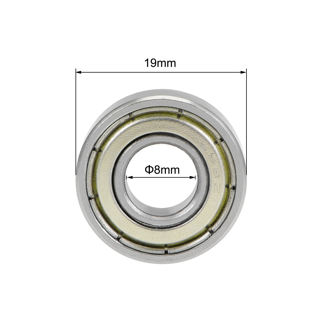 Harfington Deep Groove Ball Bearings Metric Double Shield High Carbon Steel Z2