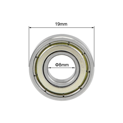 Harfington Deep Groove Ball Bearings Metric Double Shield High Carbon Steel Z2