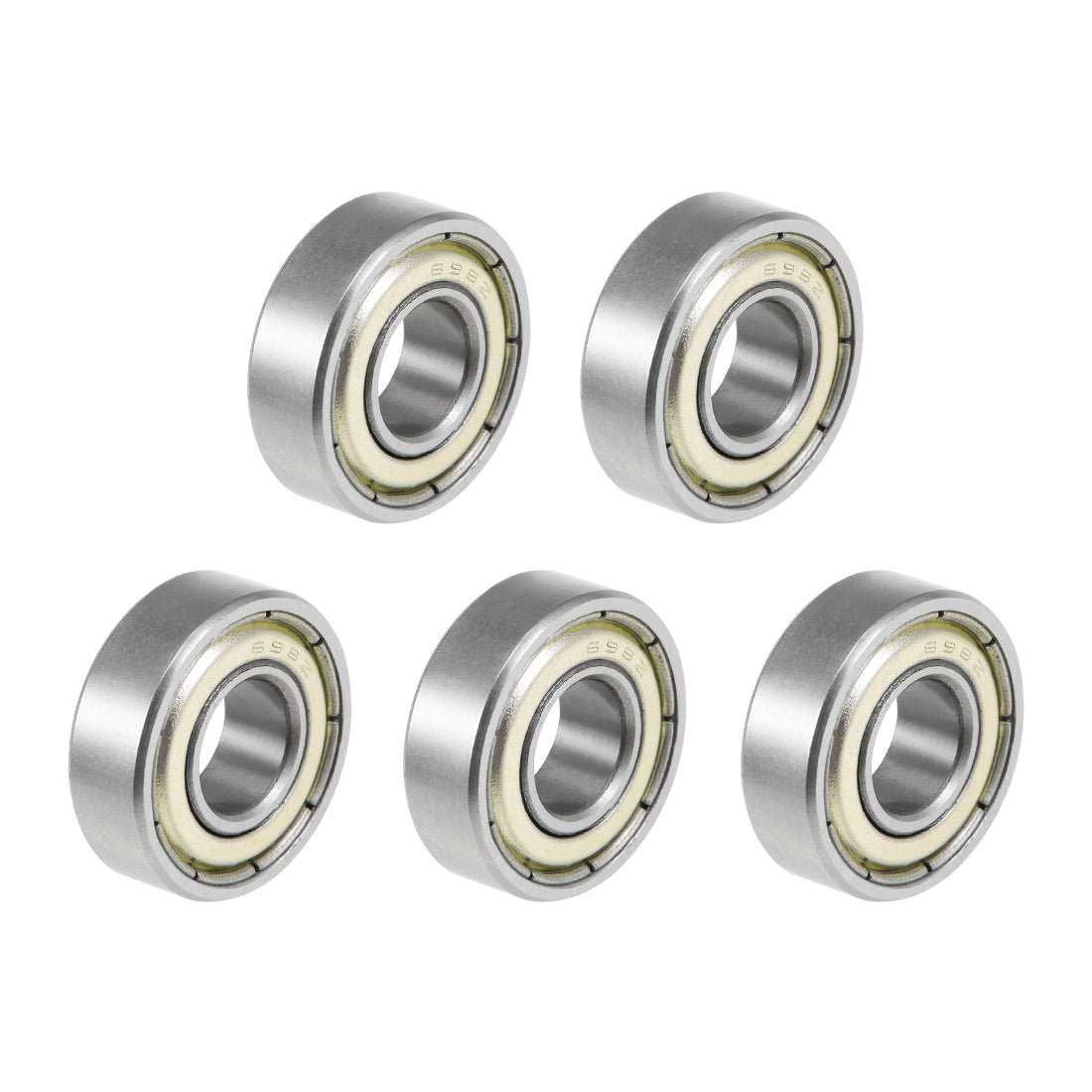 uxcell Uxcell Deep Groove Ball Bearing Metric Double Shielded High Carbon Steel Z2