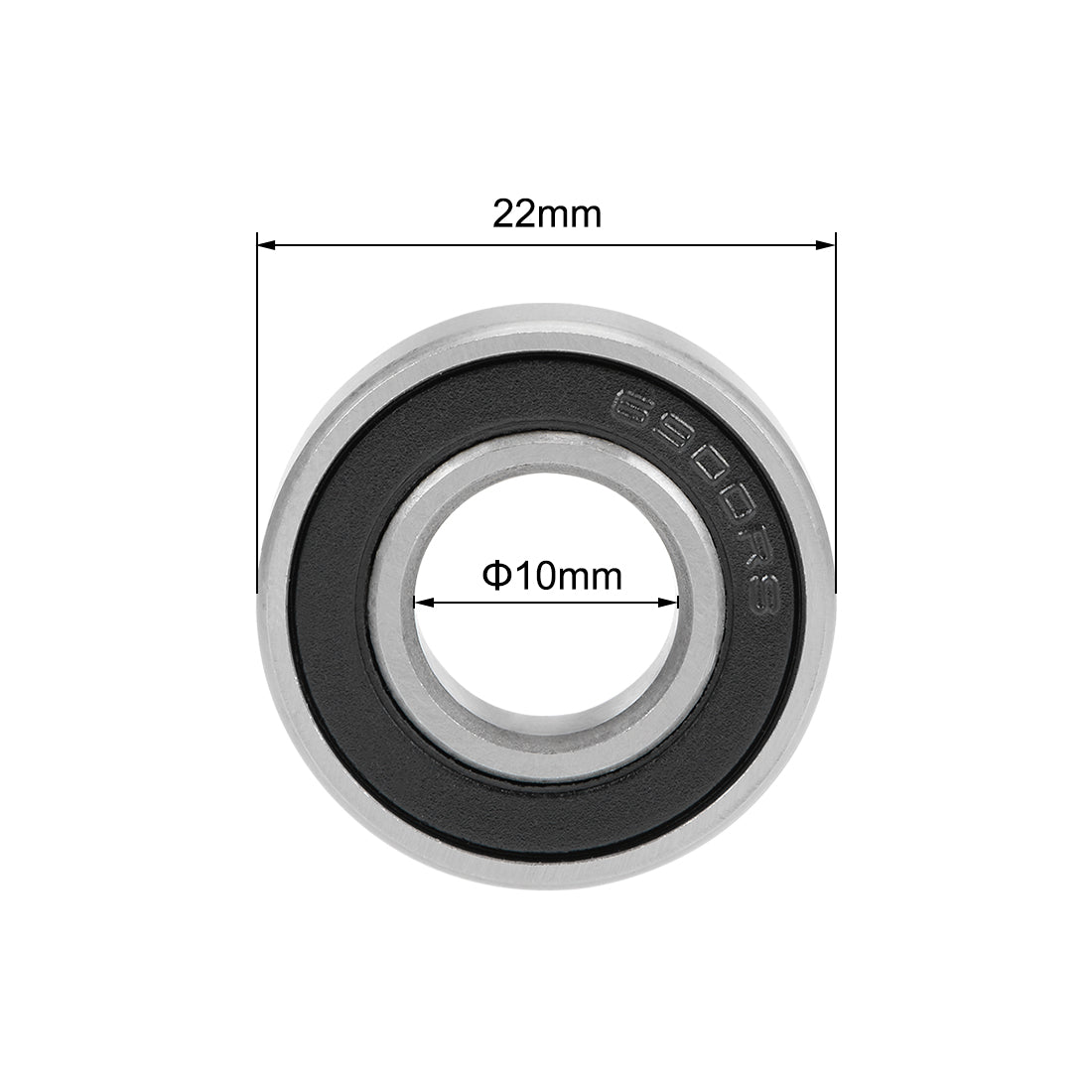 Harfington Deep Groove Ball Bearing Metric Double Seal High Carbon Steel Z2