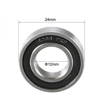 Harfington Deep Groove Ball Bearings Metric Double Sealed High Carbon Steel Z2 Level