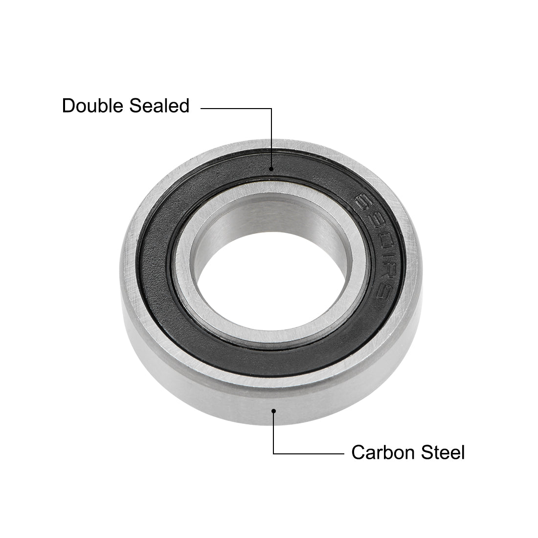 Harfington Deep Groove Ball Bearing Metric Double Seal High Carbon Steel Z2