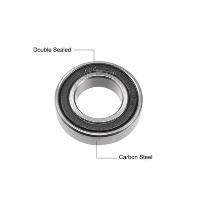 Harfington Deep Groove Ball Bearing Metric Double Sealed High Carbon Steel Z2