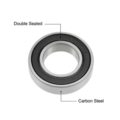 Harfington Deep Groove Ball Bearings Metric Double Sealed High Carbon Steel Z2 Level