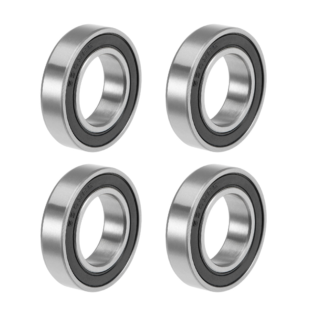 Harfington 6903-2RS Deep Groove Ball Bearings Z2 17x30x7mm Double Sealed Carbon Steel 4pcs