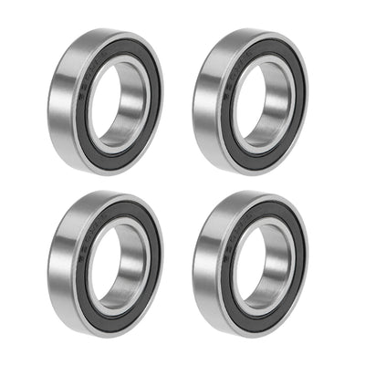 Harfington 6903-2RS Deep Groove Ball Bearings Z2 17x30x7mm Double Sealed Carbon Steel 4pcs