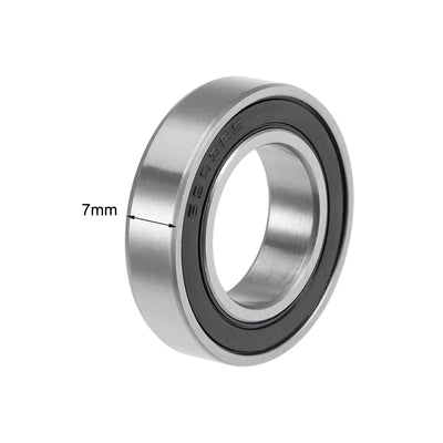 Harfington 6903-2RS Deep Groove Ball Bearings Z2 17x30x7mm Double Sealed Carbon Steel 5pcs