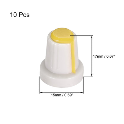 Harfington 10Pcs Shaft Hole Knob for Speaker Effect Pedal Amplifier Grey Potentiometer Knob