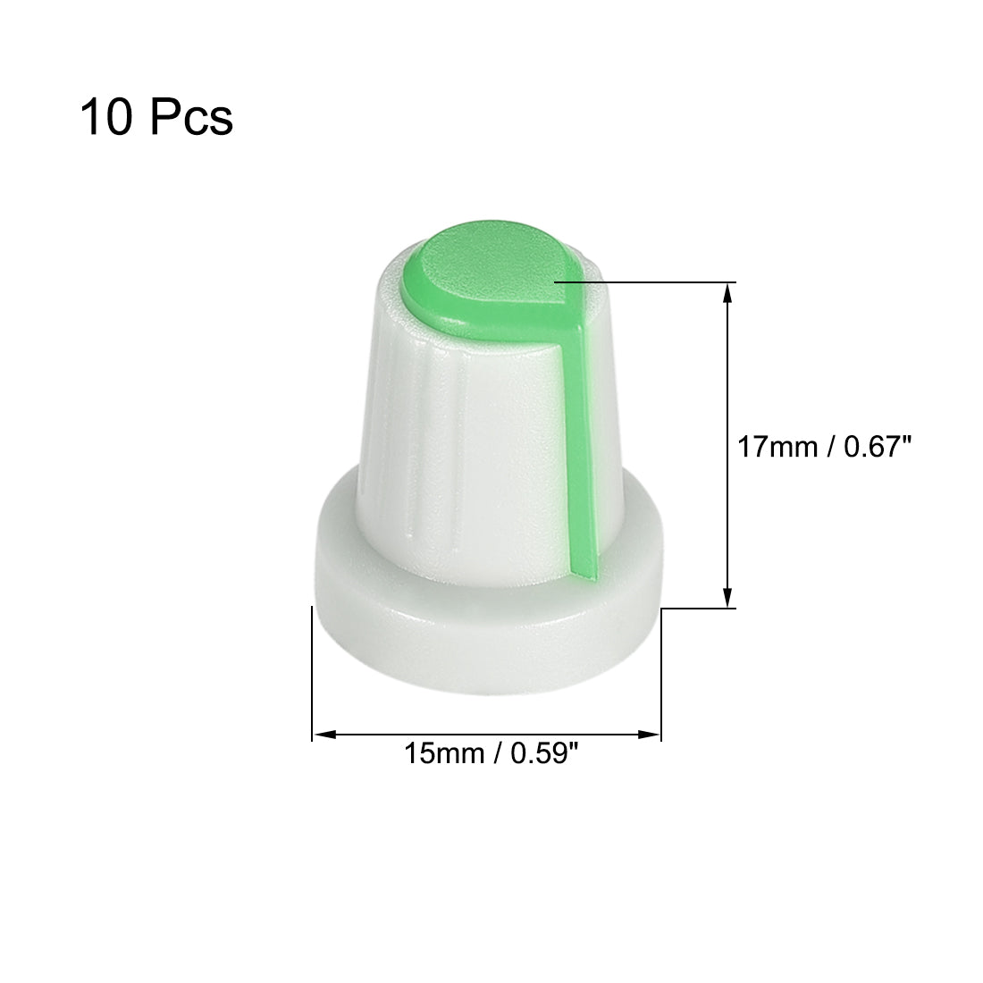 Harfington 10Pcs Shaft Hole Knob for Speaker Effect Pedal Amplifier Grey Potentiometer Knob